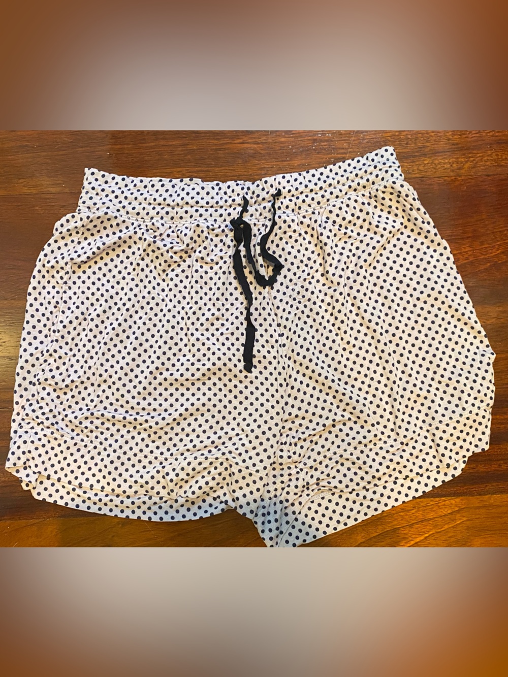 White Polka Dot Women’s Shorts  with Black Dots May fit Sz M